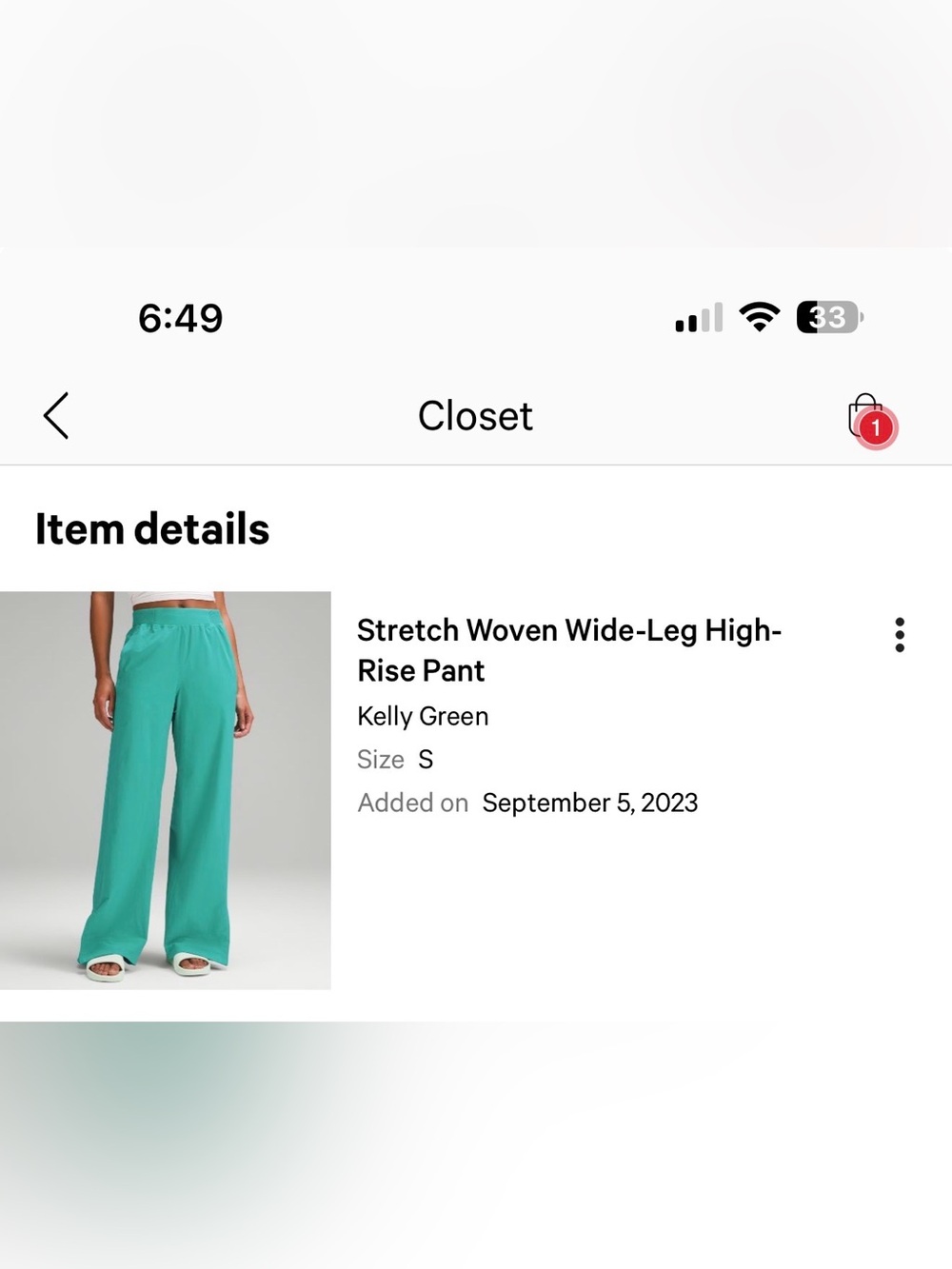 lululemon athletica Wide-Leg High-Rise Pants - Kelly Green